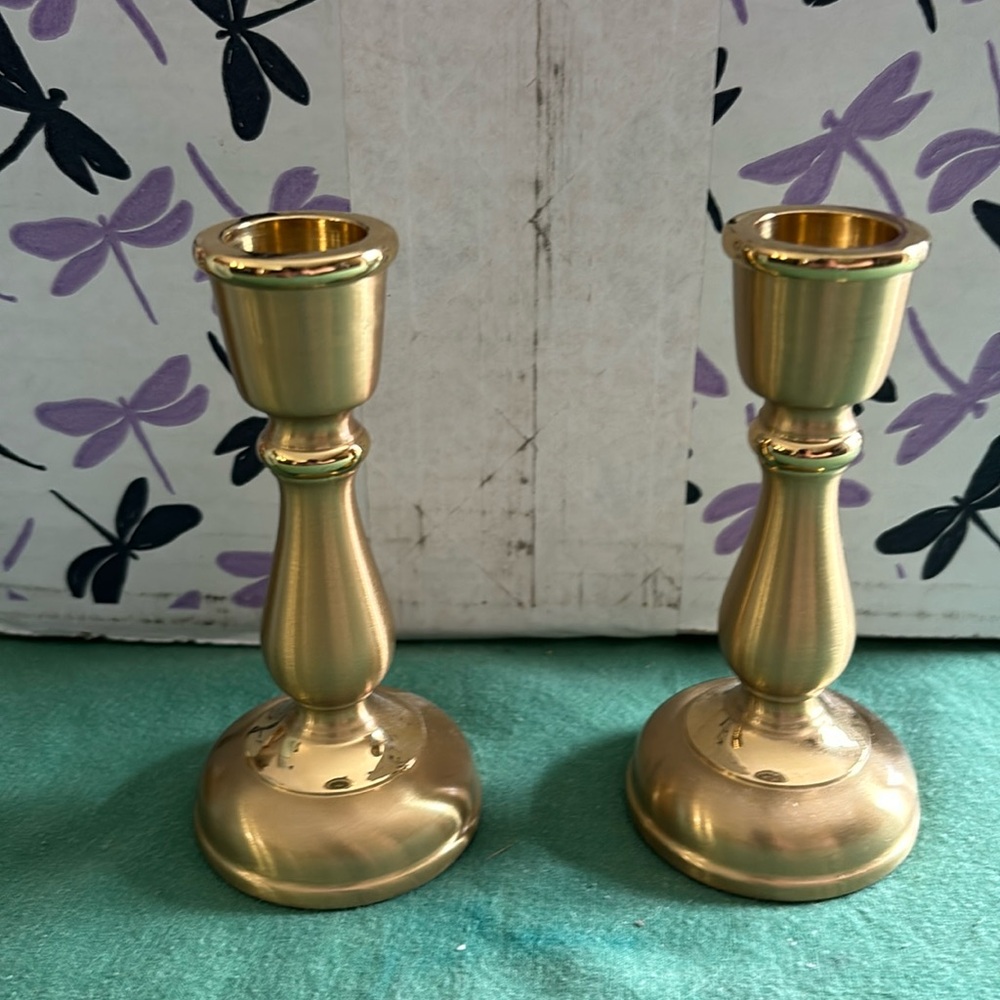 Partylite Carlisle 4.5” Candlestick pair